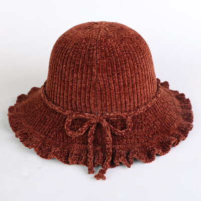

Autumn&winter new ladies fisherhat japanese tie-in wicked basin hat wooden ear bow shopping hundred hat