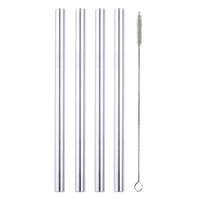 

Toponeto 4Pcs Colourful Long Stainless Steel Metal Drinking Straws Reusable Drinking Straws