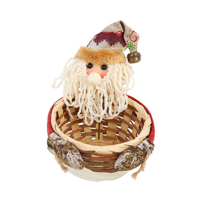 

Tailored Christmas Candy Storage Basket Decoration Santa Claus Storage Basket Gift
