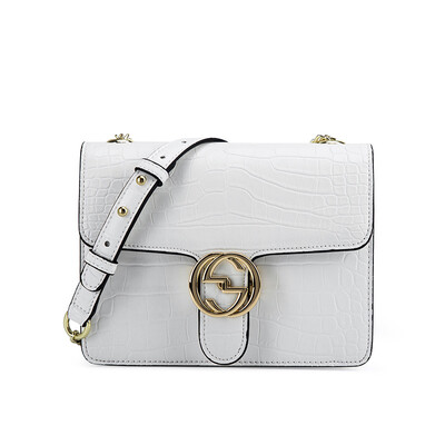 

Bag female new 2019 Korean version of the new Messenger bag tide fashion chain shoulder bag crocodile pattern organ small square bag