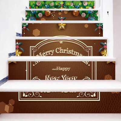 

〖Follure〗Christmas 3D Simulation stair stickers Waterproof Wall Stickers DIY Home Decor