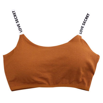 

Lady Sexy Seamless Removable Padded Bra Casual Letter Print Bra Fitness Breathable Women Bra