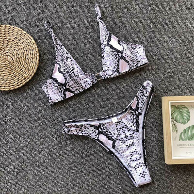 

Women Sexy Swimsuit Leopard Printed Swimwear Bodysuit Female Fitness Bikini