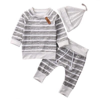 

Baby Clothing Sets 2017 New Baby Boys Clothes Infant Baby Striped Tops T-shirtPants Leggings 2pcs Fashion Outfits Set