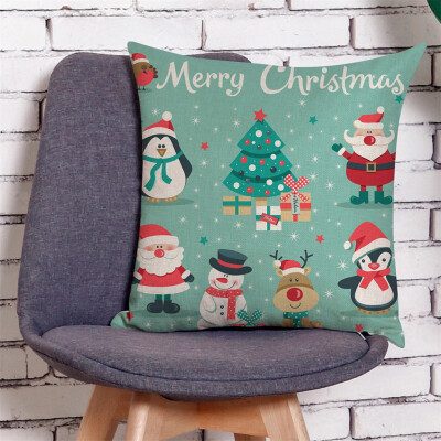 

Siaonvr Home Decor Cushion Cover Merry Christmas Pillowcase Sofa Throw Pillow Covers