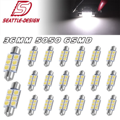 

20X Super White 36MM 5050 Festoon LED Dome Map Interior Lights Bulbs DE3425 6411