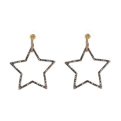 

JURAN 3 Colors Shiny Star Dangle Earrings Minimalist Trendy Drops Earring Rhinestone Geometric Big Brincos Fashion Jewelry