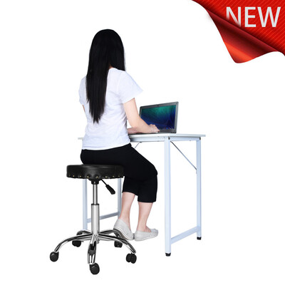 

Gobestart Hydraulic Salon Stool Office Chair Beauty Salon Work Bench Bar Chair Black