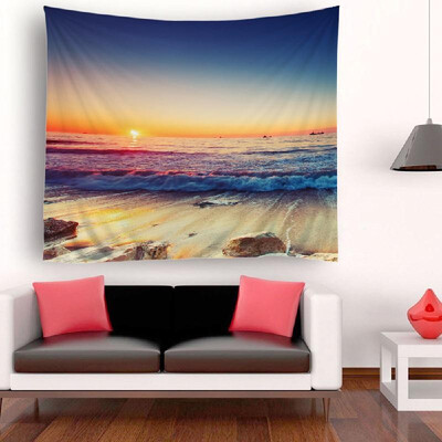 

Tapestry Wall Hanging Scenery Tapestries Seaside Sunset Forest Tapestry Wall Decoration for Bedroom Living Room Dorm 512"X591