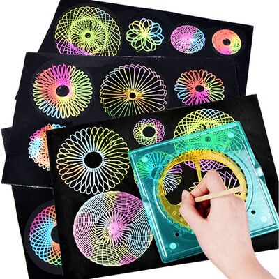 

YIWULADrawing Geometric Curve Ruler Stencil Spiral Art Stationery Spirograph Toy