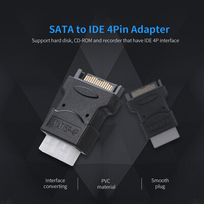 

SATA15Pin Male to IDE4Pin Hard Disk Drive Adapter Power Adapter Power Cable