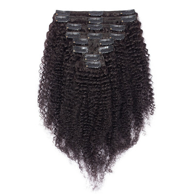 

8pcs Kinkys Curly Human Hair Clip in Hair Extensions for Women 100 Human Human Hair Extensions