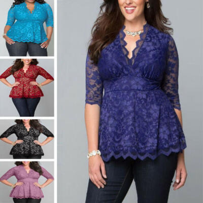 

Women Summer Lace Vest Top Shoet Sleeve Blouse Casual Tank Tops TShirt PLUS SIZE