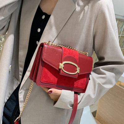 

2019 popular bag female new wave Korean version of the wild texture Messenger bag chain bag simple fashion small square bag