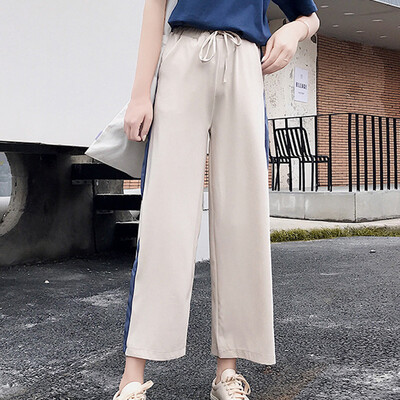 

Tailored Fashion Women Casual Loose Solid Trousers Ankle -Length Pant