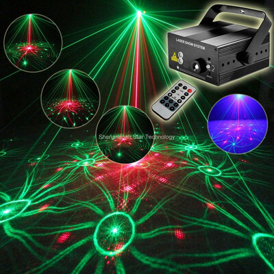 

ESHINY Remote Blue Led Red Green Laser 48 Patterns Projector Club Bar DJ Dance Birthday Disco Party Stage Lights Show T95