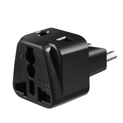 

USA to Europe Dual Outlet Travel Power Universal Adapter Wall Converter 2 in 1