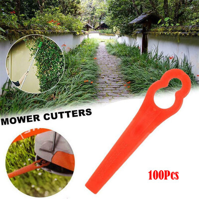 

Siaonvr 100 Pcs Mower Blades For RT250 Garden Lawn Trimmer Accessories
