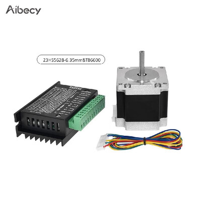 

Aibecy 23HS5628 Stepper Motor 8mm Shaft Diameter TB6600 Stepping Motor Driver Controller with 30cm Motor Leads for CNC&3D Prin