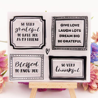 

DIY Gratitude Letters Silicone Clear Stamps for ScrapbookPhoto Album Craft