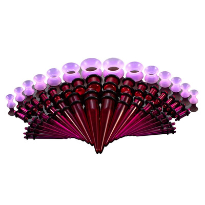 

50 Pieces Ear Stretching Kit Acrylic Tapers&Plugs Silicone Tunnels - Ear Gauges Expander Set Body Piercing Jewelry