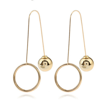 

Alloy Stud Earrings Threader Earrings Golden 60x22mm