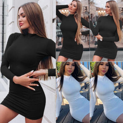 

Women Sexy Long Sleeve Velvet Bodycon Dress Party Cocktail Slim Mini Dresses