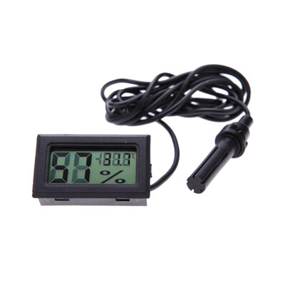 

Mini Digital LCD Home Indoor Electronic Thermometer & Hygrometer Build-in Line 15 Meters Probe External