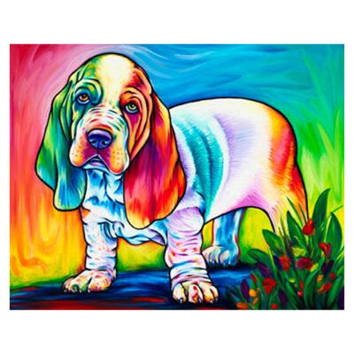 

5D DIY Full Drill Diamond Painting Dog Cross Stitch Embroidery Mosaic Kit