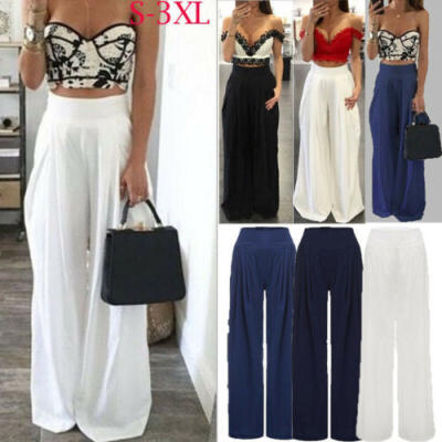 

Womens Palazzo Harem Pants Yoga Boho Hippy Gypsy Baggy Loose Trousers Plus Size