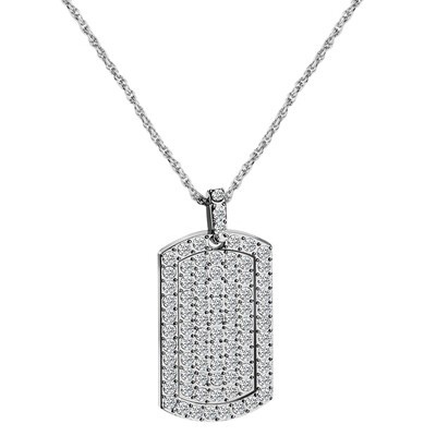 

Luxury Sparkling Zircon Pendant Necklace Geometric Rectangular Necklace Men Rhinestone Clavicle Necklace Unisex Hip Hop Jewelry