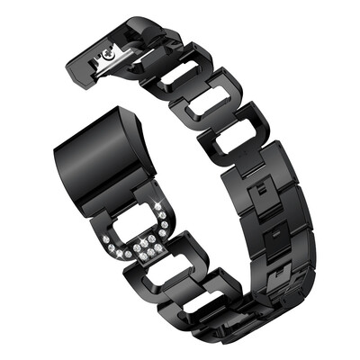 

〖Follure〗Replacement Small Metal Crystal Watch Band Wrist strap For Fitbit Charge 2