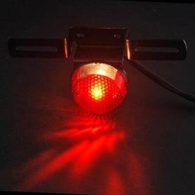 

Red Round Motorcycle LED Stop Tail Rear Brake Light For Harley Cafe Racer Bobber