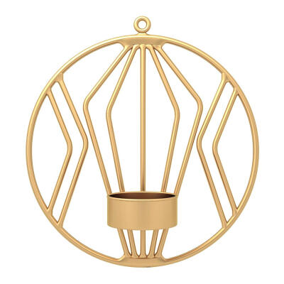 

3D Geometric Round Candlestick Wall Candle Holder Sconce Home Ornaments