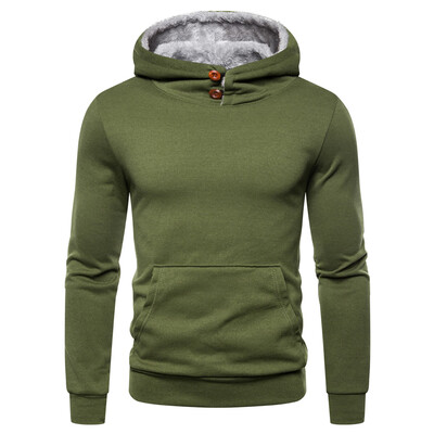 

Men Casual Loose Sweater Sports Hoodies Coat Long Sleeve Button Warm Pullover