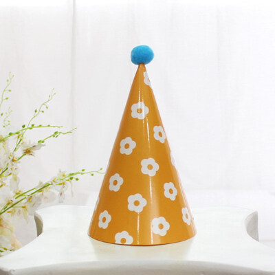 

FUNNYBUNNY Kids Happy Birthday Paper Party Cone Hats with Pom Poms 12ct Happy Birthday Crown Baby One Year Birthday