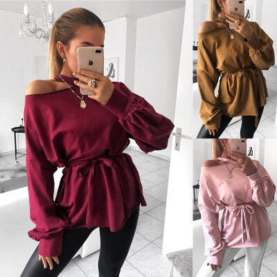 

Fashion Plus Size Women Long Sleeve Casual Loose Knit Blouse T-Shirt Lady Top Tee Shirt