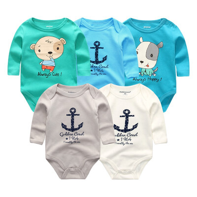 

Kiddiezoom Unicorn Baby Clothing Sets 5Pcs Rompers Babywear Bodysuits Baby Boys Clothes Newborn 0-12M Cotton Baby Girls Clothes