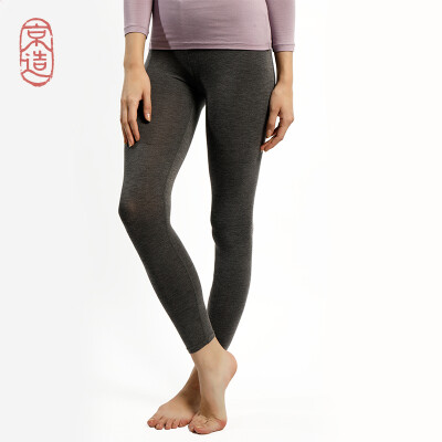 

Jingdong own brand Beijing womens thermal underwear heating fiber thin section tight pants trousers hemp black M code