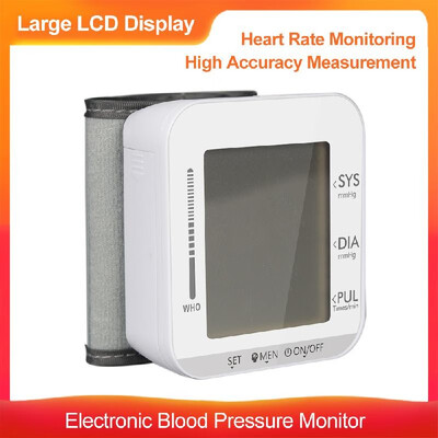 

Wrist Type Electronic Blood Pressure Monitor with Heart Rate Detection Fully Automatic Sphygmomanometer Digital LCD Blood Pressure