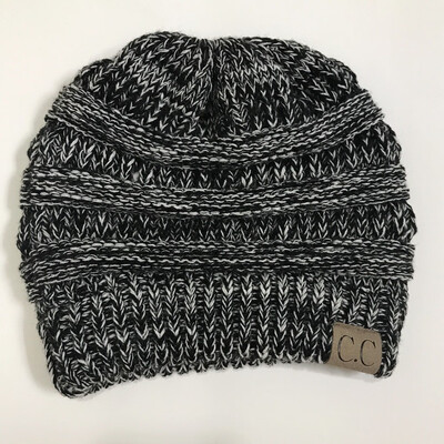 

Autumn winter hat knit ponytail warm cap ladies wool cap