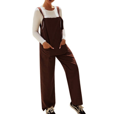 

Womens Linen Jumpsuits Overalls With Pockets Vintage Harem Pants