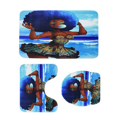 

3pcsset Woman Printed Non Slip Water Absorb Floor Rugs Carpet Bath Mats
