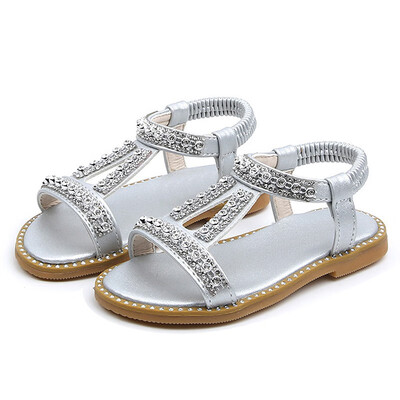 

Summer Kids Sandals Cute Rhinestone Design Sandal Girl Open Toe Princess Shoes