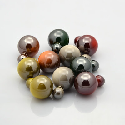 

Hot-Sale Girls Two Tone Acrylic Double Faced Ball Ear Studs with Iron Findings Mixed Color Ball 75mm & 155mm Pin 05mm