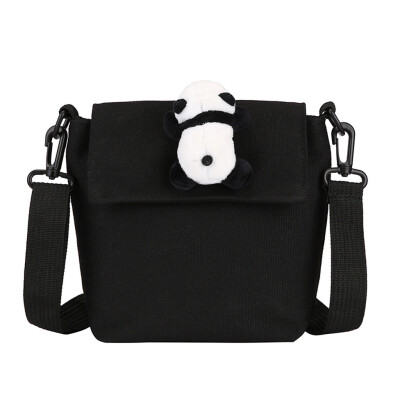 

Tailored Women Canvas Messenger Bag Flower Panda Shoulder Bags Cute Crossbody Bags