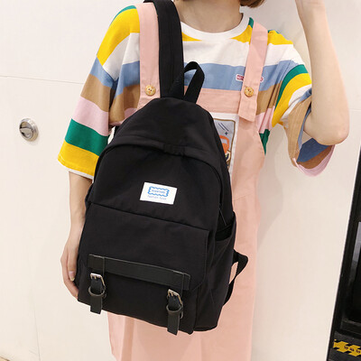 

Large-capacity school bag female high school student backpack Korean version of the ancient girl girl campus wind ins junior high school student backpack