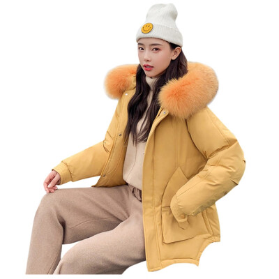 

Toponeto 6 Colors Women Fashion Outerwear Long Cotton-padded Jackets Pocket Hooded Coats