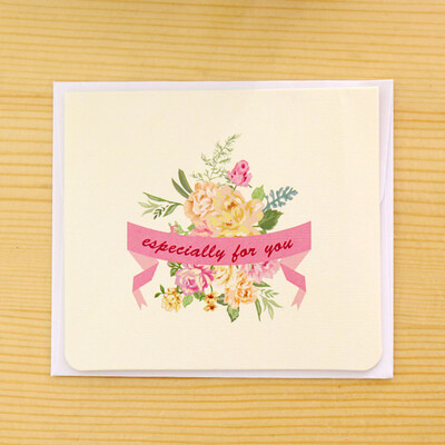 

Mini Flowers Valentine Day Gift Greeting Card Diy Folding Happy Birthday New Year Blessing Greeting Card