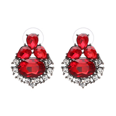 

JURAN 2019 New Arrival Fashion Statement Jewelry Crystal Opal Stone Stud Earrings Women Elegant Earrings Wholesale J50062